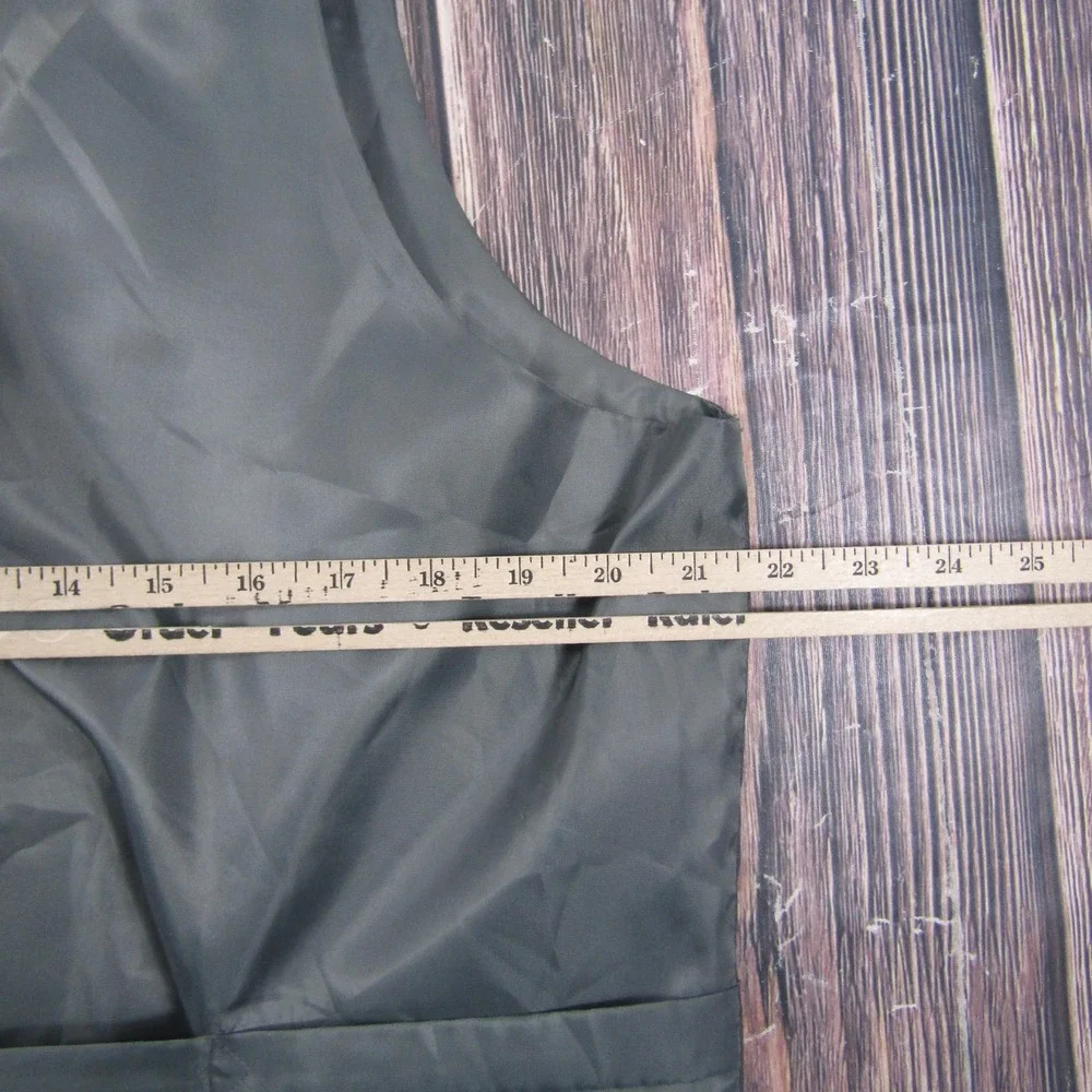 Suit Vest Tommy Hilfiger Mens 46 Gray Polyester 3 Piece Stretch Formal Waistcoat